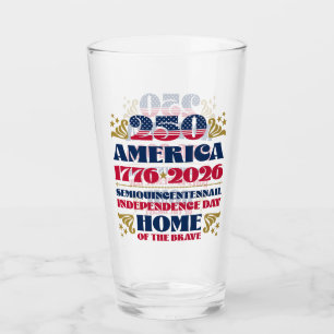 Verre Amérique : 250e anniversaire de l'indépendance de 