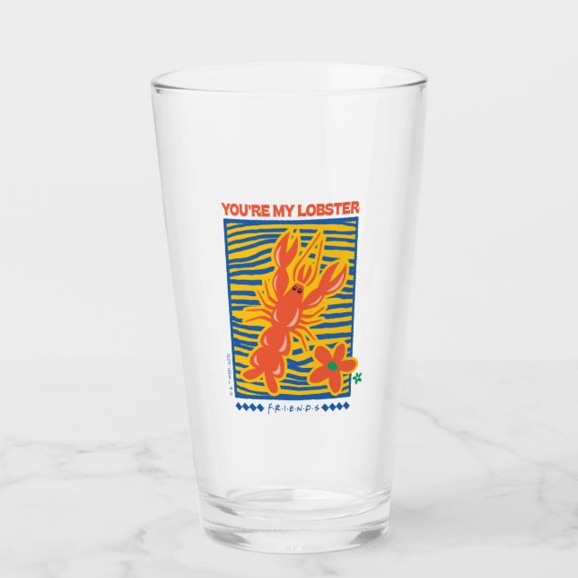 Verre AMIS™ | Vous êtes mon homard vibrant graphique (Devant)