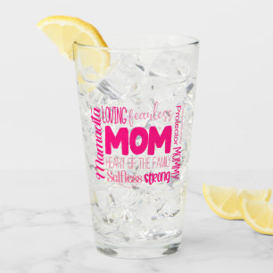 Verre Amour de maman sans peur Coeur de la famille