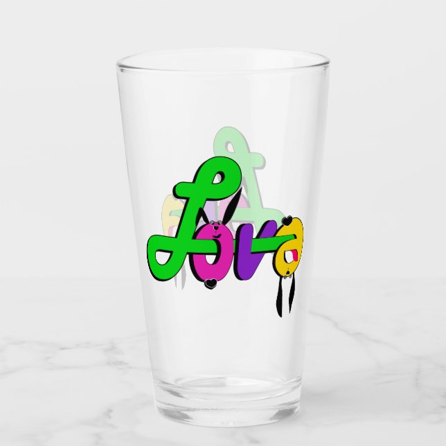 Verre Amour, Saint Valentin (Devant)