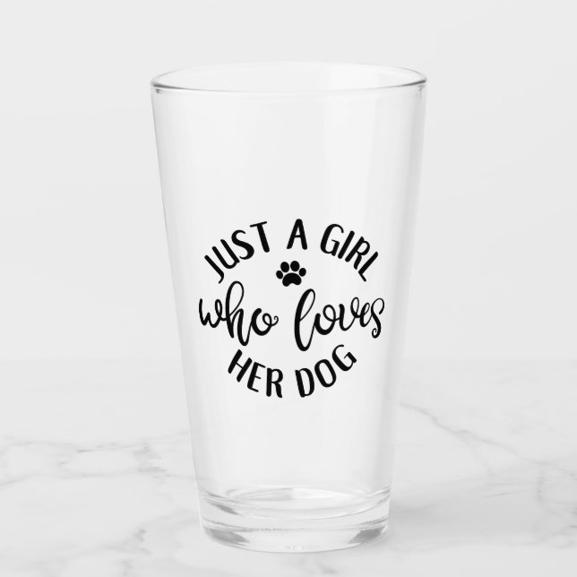 Verre Amoureux des chiens Design Juste Une Fille Qui Aim (Devant)