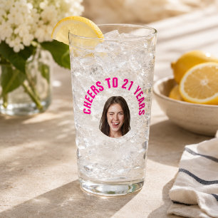 Verre Amusant 21e anniversaire PERSONNALISÉ TEXTE Photo