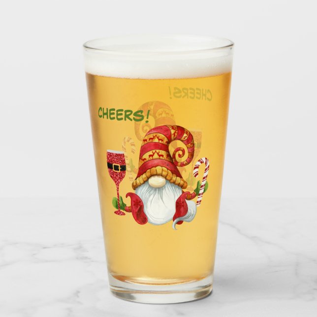 Verre Amusant Gnome Party (Devant (rempli))