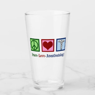 Verre Anesthésiologie Peace Love