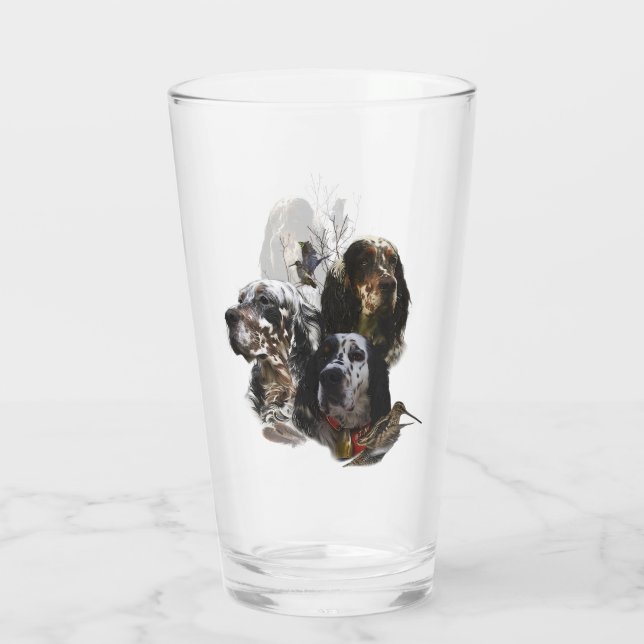 Verre Anglais Setter, chasse à la bécasse (Dos)
