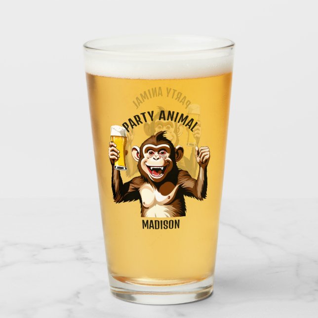 Verre Animal de partie de texte personnalisé (Dos (rempli))