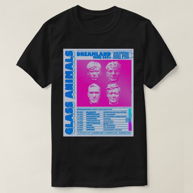 Verre Animaux Dreamland Tour T-shirt classique Cop (Design devant)