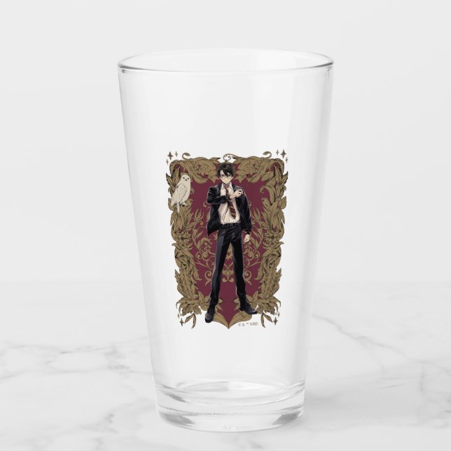 Verre Anime HARRY POTTER™ Cadre Orné (Devant)