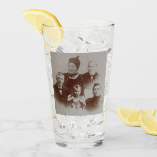 Verre Antique Famille Collage Photo B&W Image