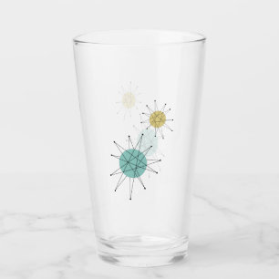 Verre Aqua Blue Yellow Franciscan Starburst milieu du si