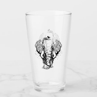 Verre Aquarelle Boho Forest Elephant