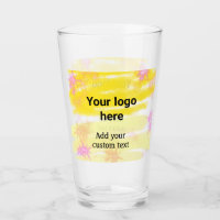 Aquarelle jaune simple ajouter votre logo texte pe