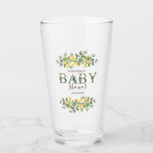 Verre Aquarelle Lemons Fleurs Botaniques