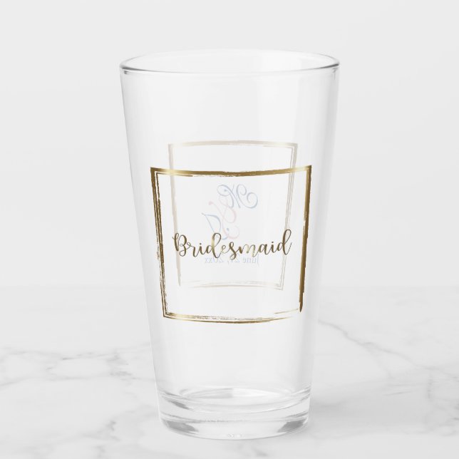 Verre Aquarelle marine et limousine (Devant)