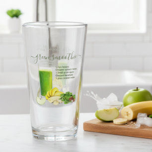 Verre Aquarelle Smoothie Recette Jus de fruits vert