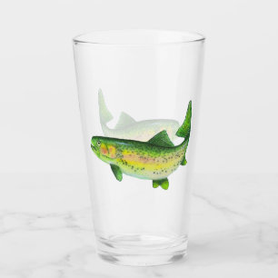 Verre Aquarelle truite arc-en-ciel