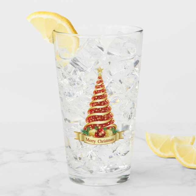 Verre Arbre de Noël (Devant glace)