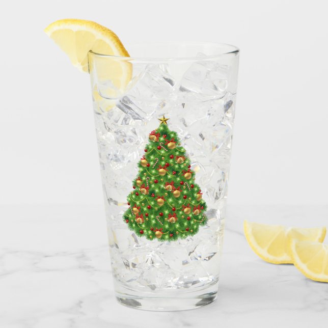 Verre Arbre de Noël (Devant glace)