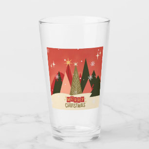 Verre Arbre de Noël rétro/Vintage