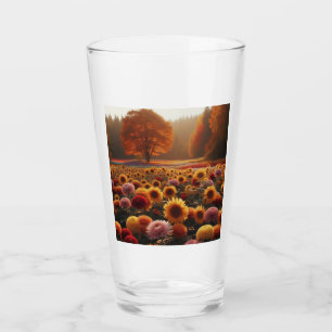 Verre Arbres d'automne/terrain avec maman