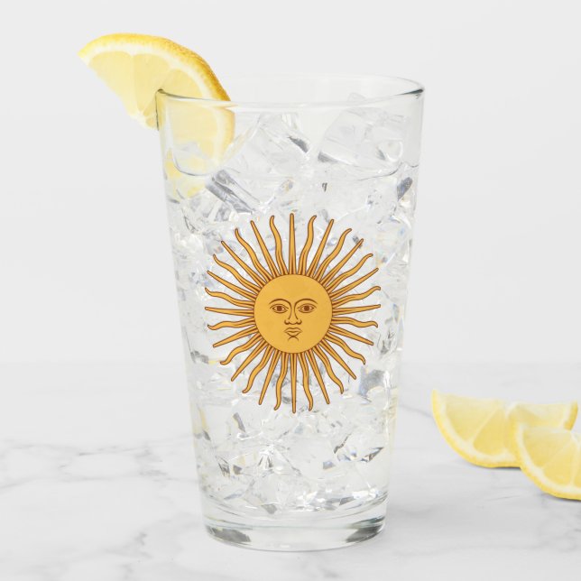 Verre Argentine Golden Sun, Sol de Mayo (Devant glace)