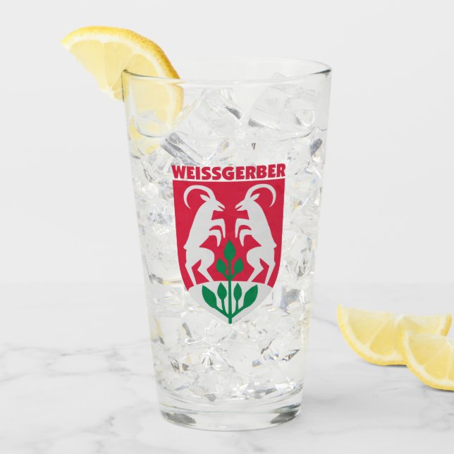 Verre Armoiries vintage Autriche Vienne | Weissgerber (Devant glace)