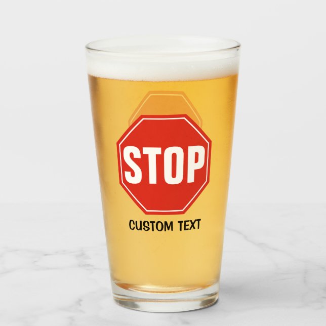 VERRE ARRÊTER LE SIGNE (Devant (rempli))