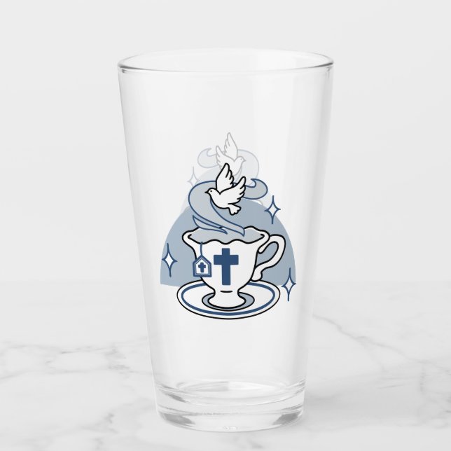 Verre Art Vivant Fidèle - Teacup avec Croix et Dove (Devant)