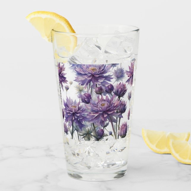 Verre Astrantia couleur lavande (Devant glace)