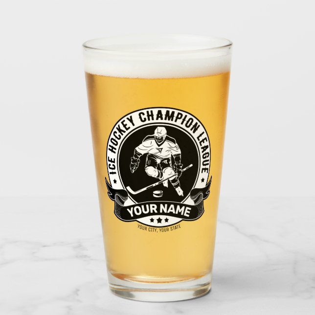 Verre Athlète de l'équipe de patinoire du joueur de hock (Devant (rempli))