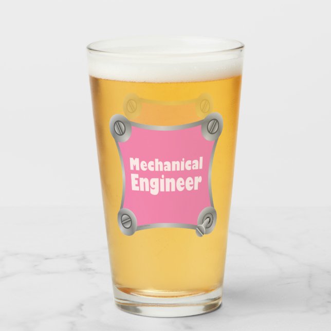 Verre Attache mécanique rose (Devant (rempli))