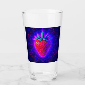 Verre au look éclatant de fraise néon