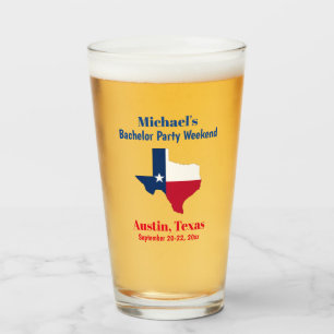 Verre Austin Texas Bachelor Party Favoriser Beer Pint