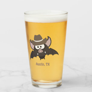 Verre Austin Texas Cute Cartoon Cowboy Bat