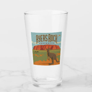 Verre Australie   Ayers Rock Kangaroos