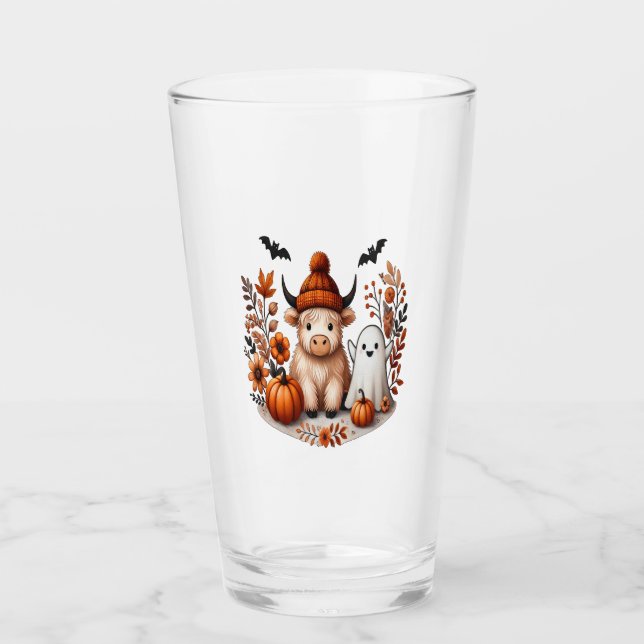 Verre Automne Highland Vache Ghost Png, Automne Png (Devant)