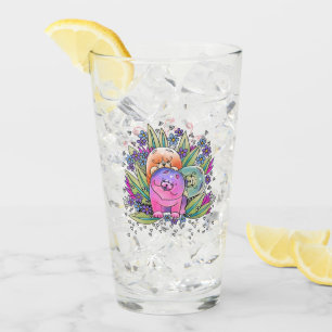 Verre Avant et dos de verre-conception de la bouffe 16oz