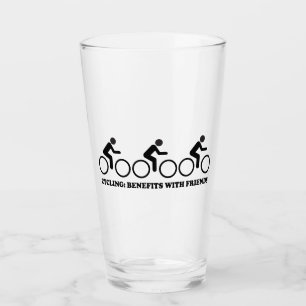 Verre Avantages du cyclisme avec des amis