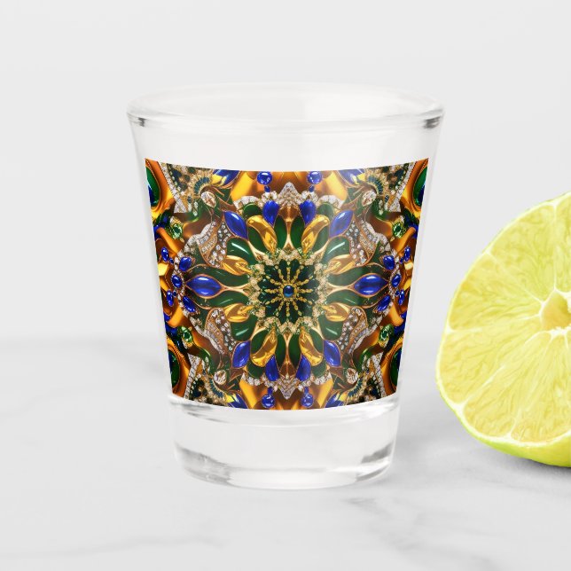Verre avec couleurs brésiliennes (Devant)