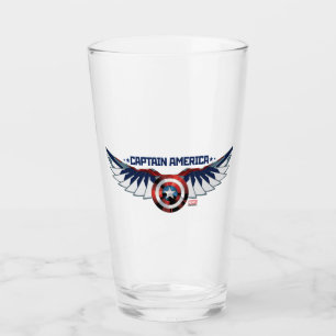 Verre Avengers Bouclier de Captain America avec ailes
