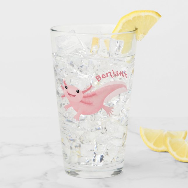 Verre axolotl rose pâle (Dos glace)