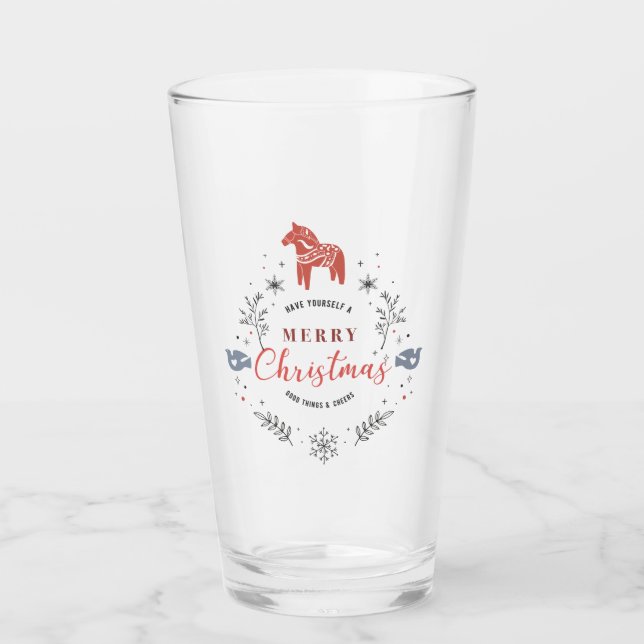 Verre Ayez votre moi un joyeux ornement de Noël (Devant)