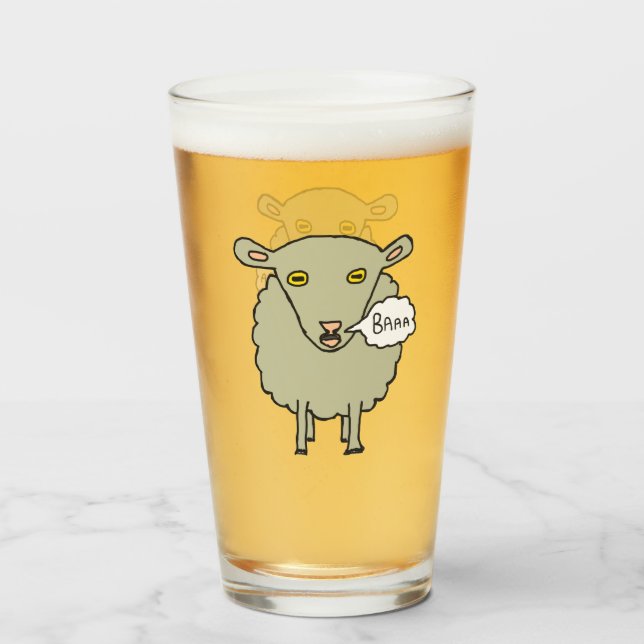 Verre Baa Sheep (Devant (rempli))