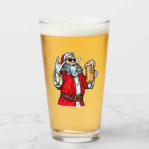 Verre Bad Père Noël, Rock, Bière et Cigar