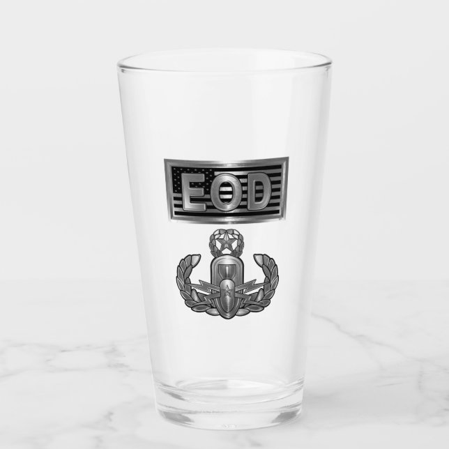 Verre Badge « Master Blaster » EOD avec drapeau (Devant)