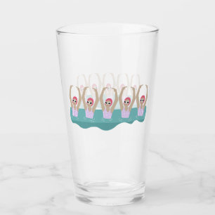 Verre Baigneurs artistiques   Illustration de natation a