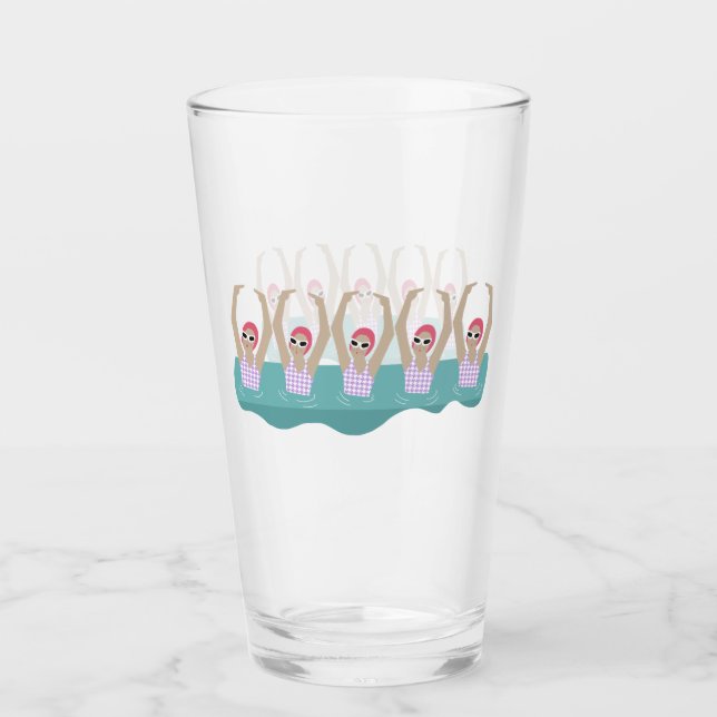 Verre Baigneurs artistiques | Illustration de natation a (Devant)