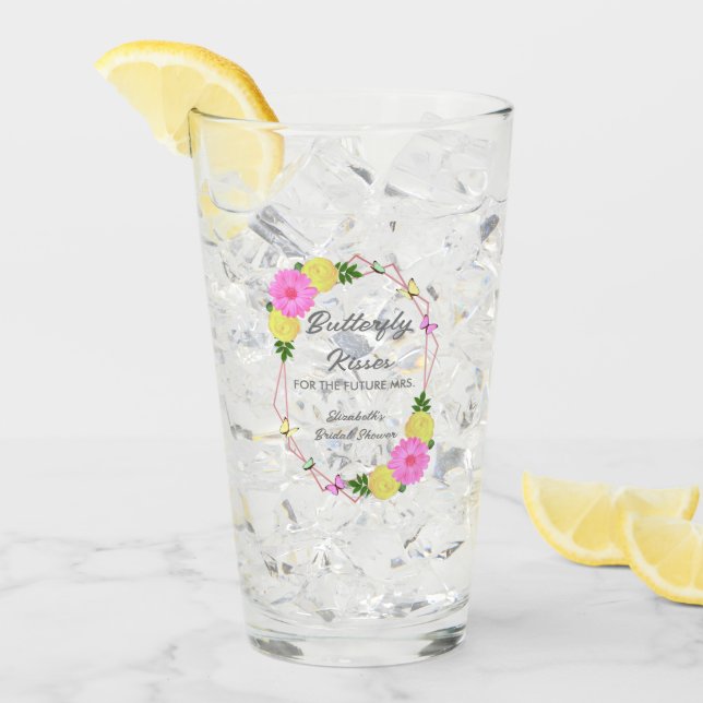 Verre Baisers À Papillon Pour L'Avenir Mme Fête des mari (Devant glace)