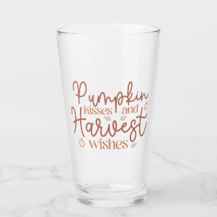 Verre Baisers citrouilles et souhaits de récolte