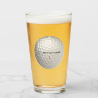 Balle de golf blanche texturée avec nom et numéro 